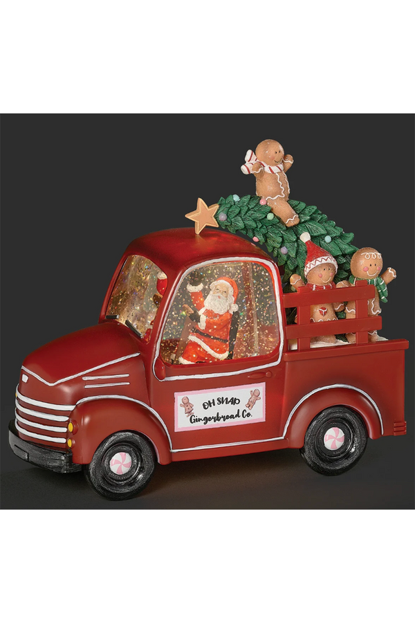 RM Lighted Santa & Gingerbread Truck
