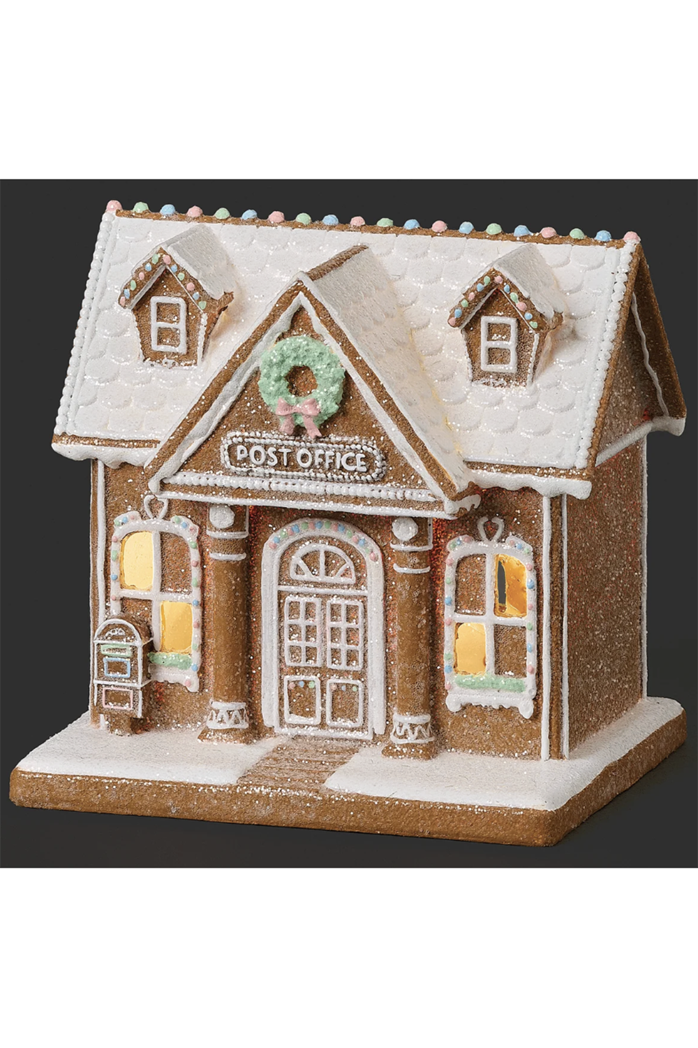 RM Lighted Gingerbread Post Office