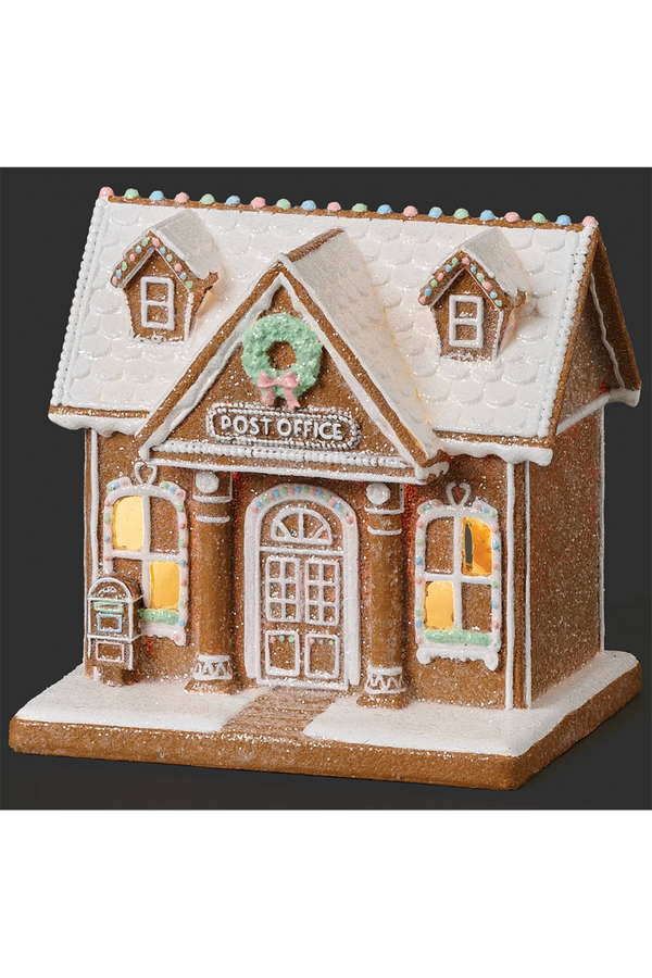 RM Lighted Gingerbread Post Office