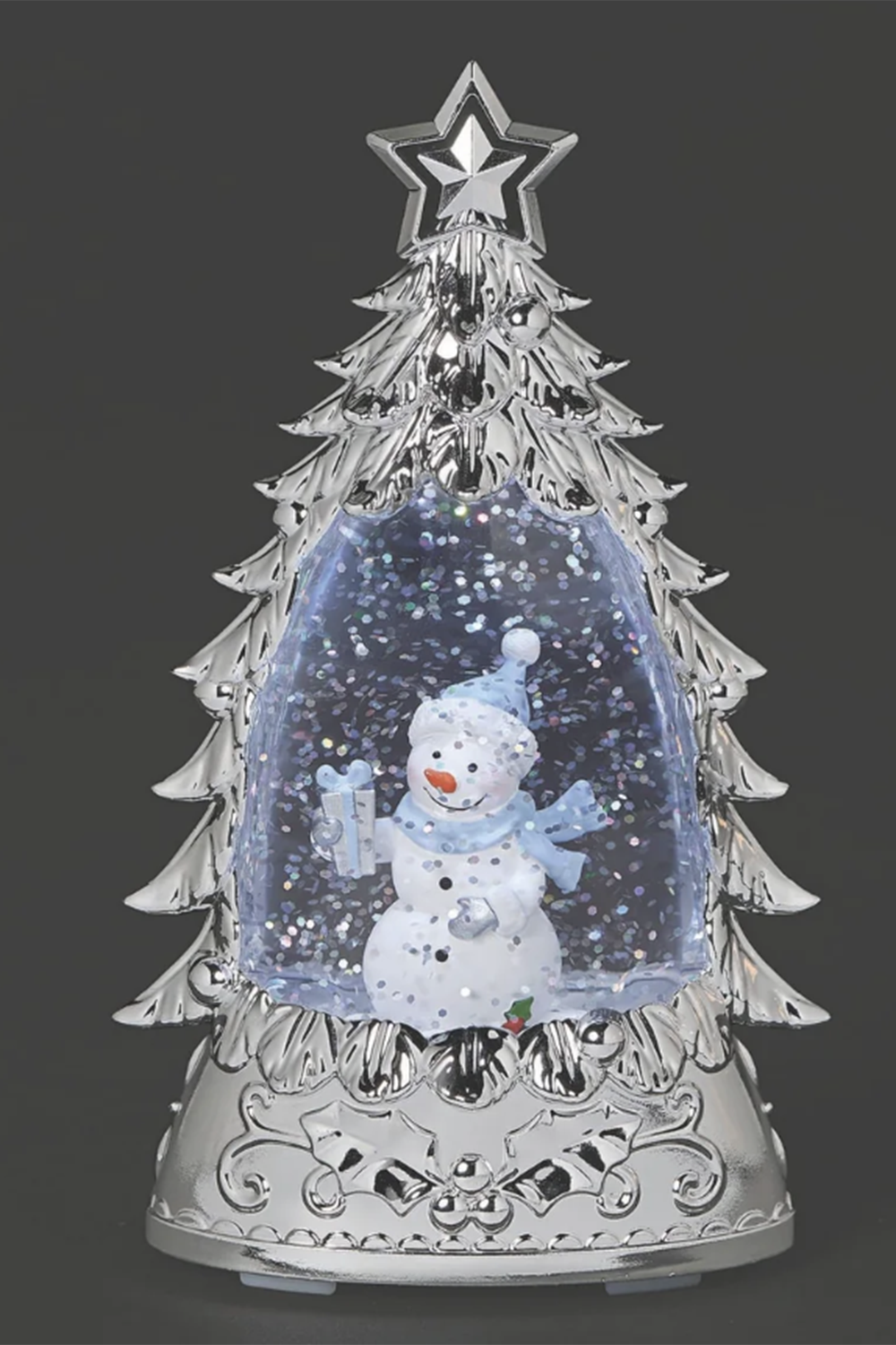 RM Lighted Mini Silver Snowman Figure