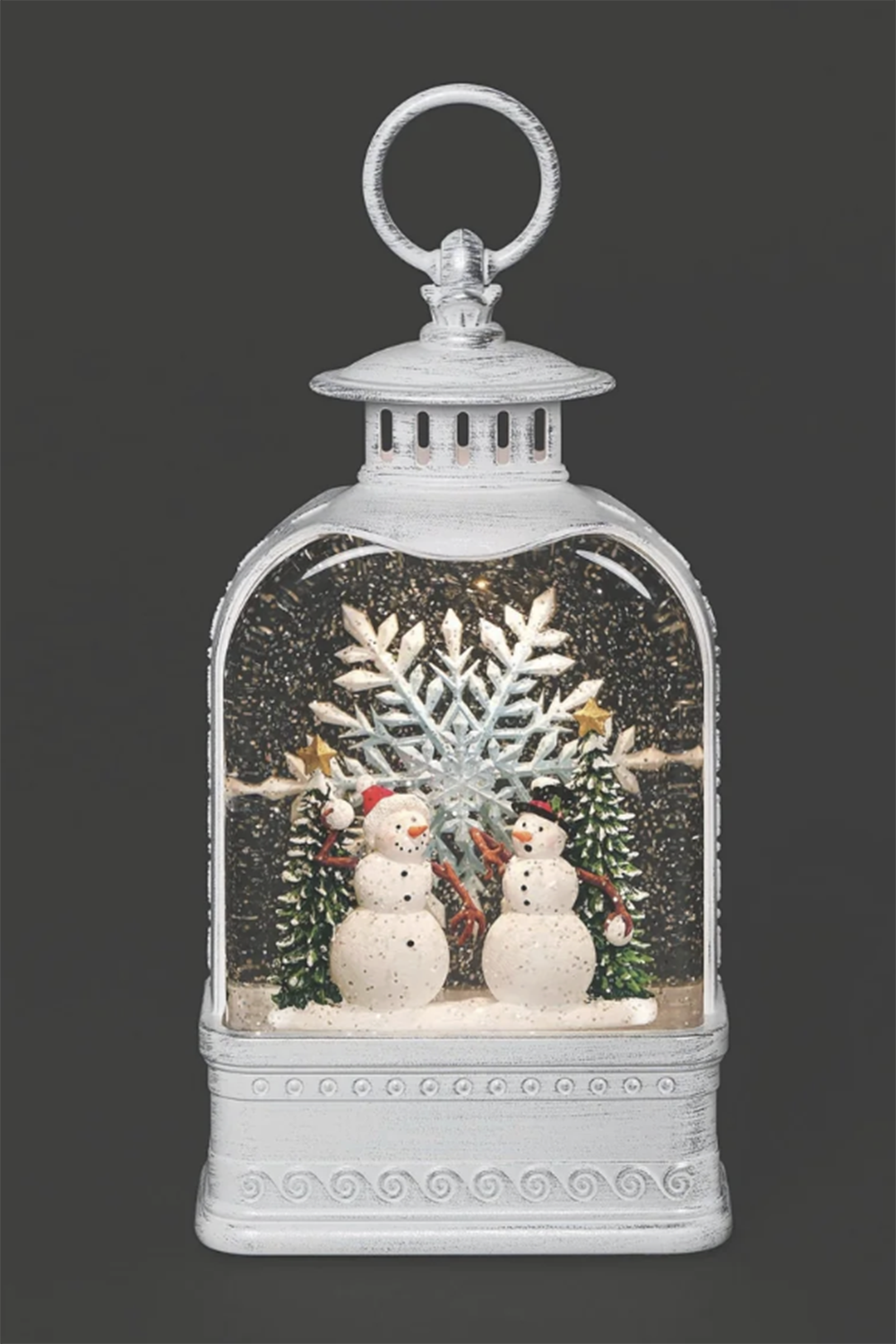 RM Lighted Snowmen Snowball Fight Lantern