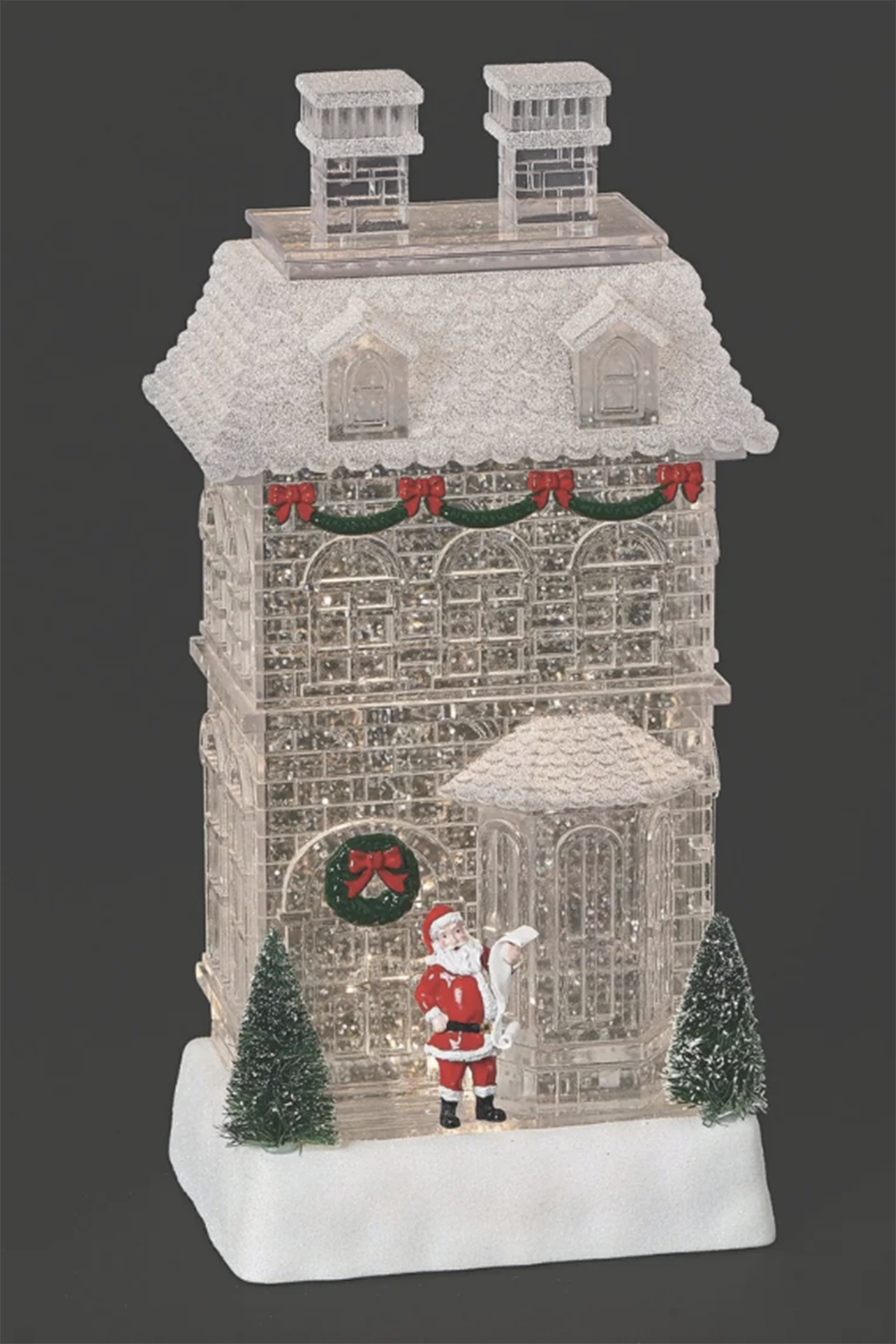 RM Lighted Two-Story House with Santa Checking List