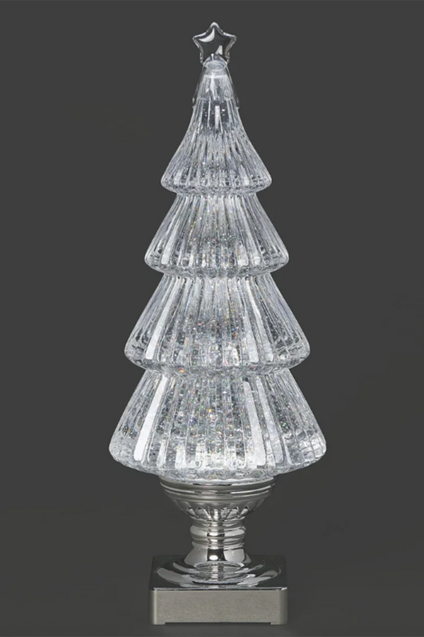 RM Lighted Swirl Four-Tier Tree