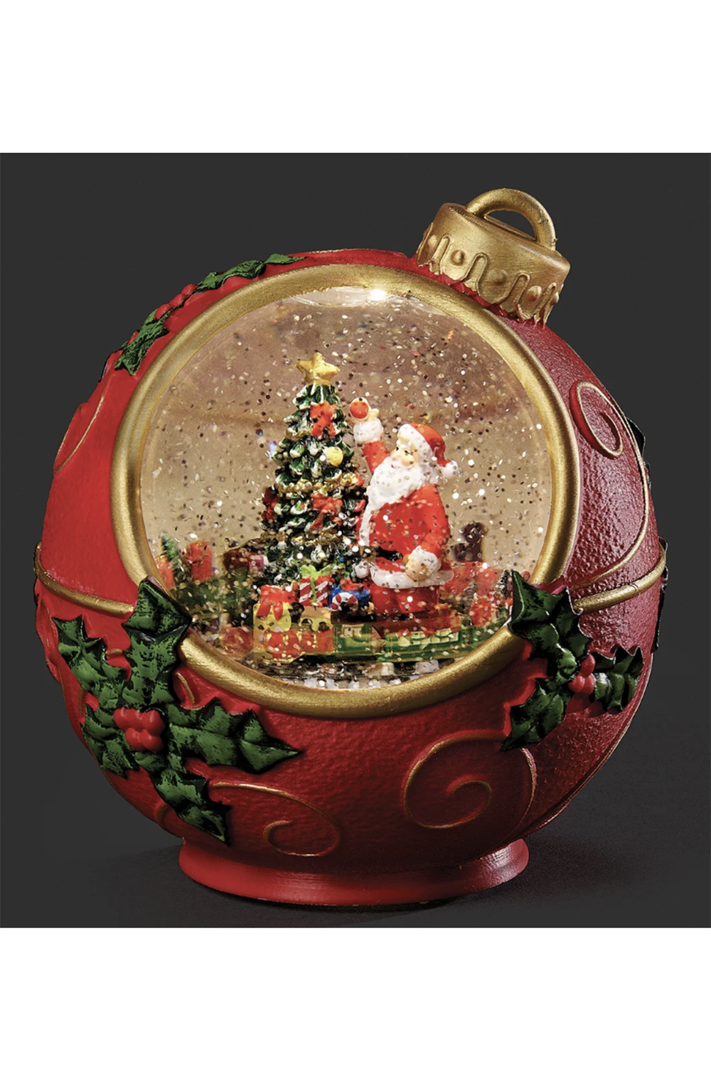 RM Lighted Santa's Holiday Tree Ornament Figure