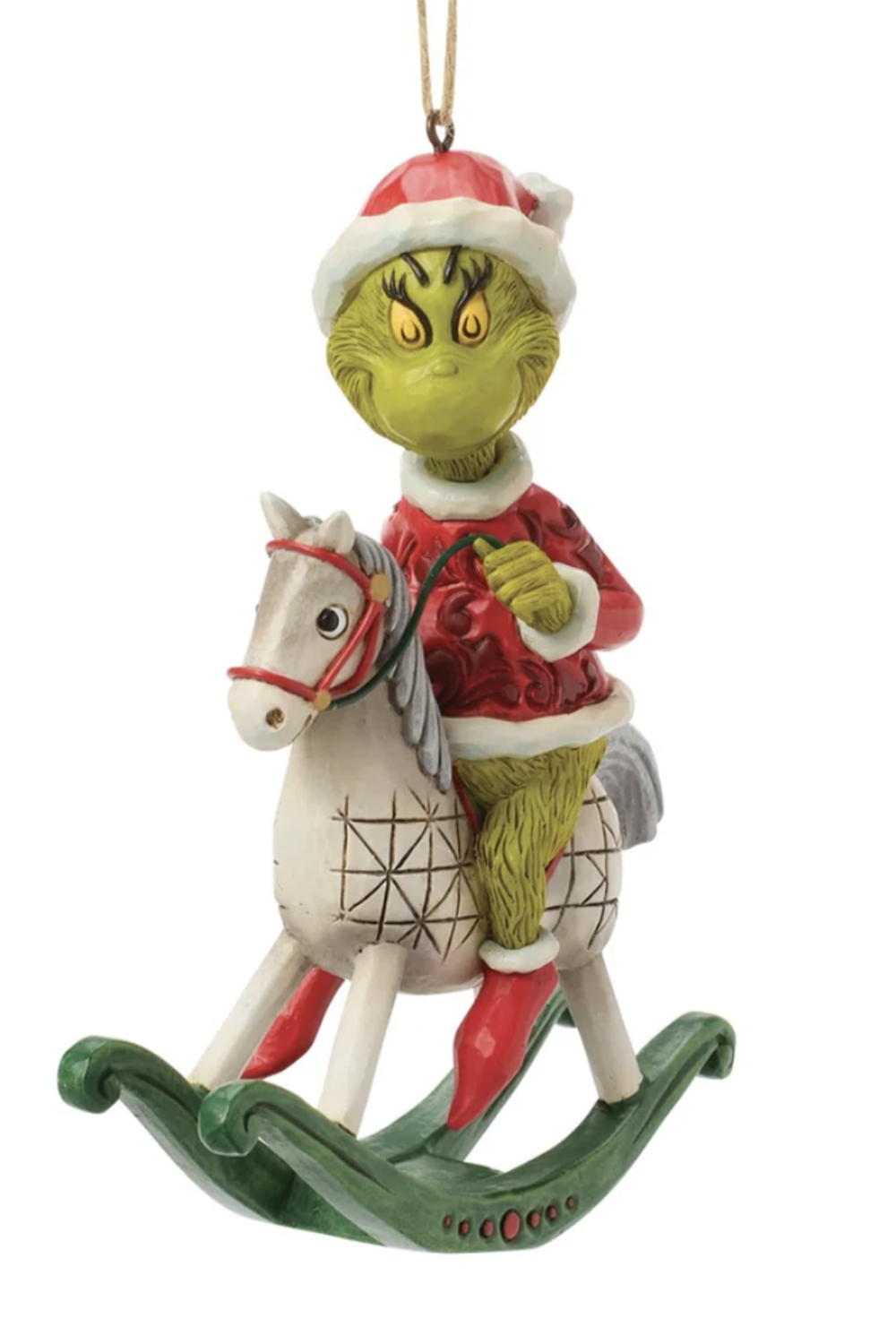 Funky Ornament - Grinch on Rocking Horse
