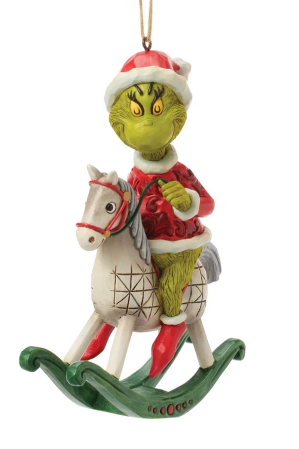 Funky Ornament - Grinch on Rocking Horse