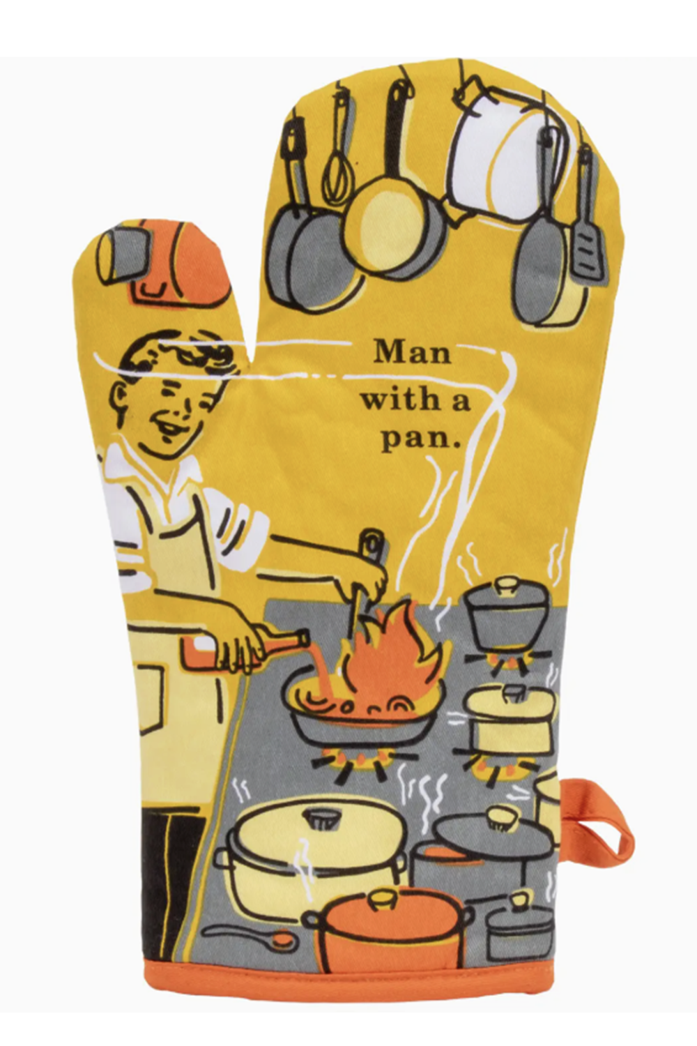 Oven Mitt - Man with a Pan
