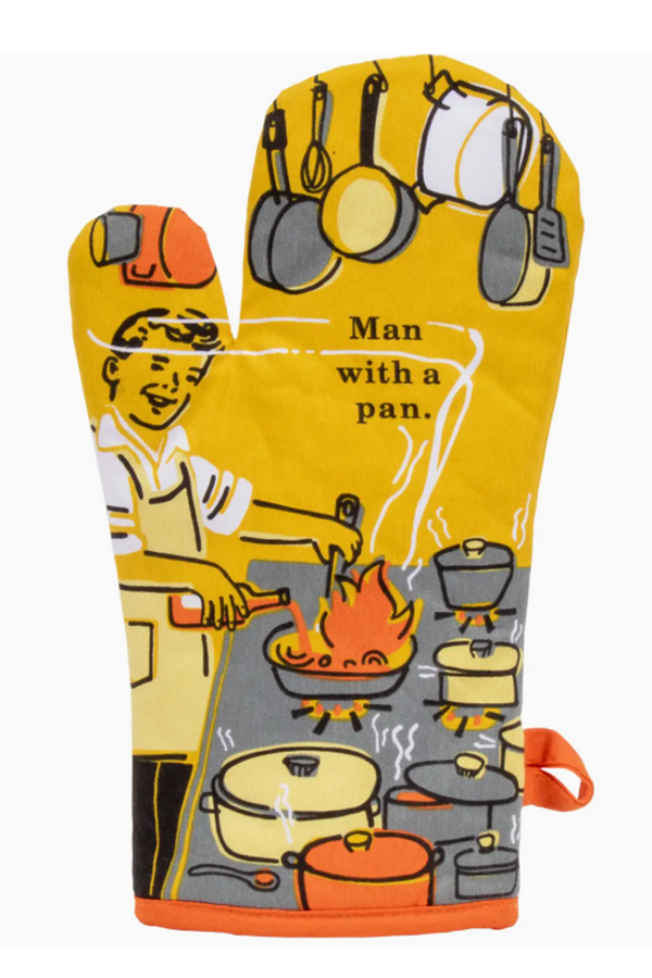 Oven Mitt - Man with a Pan