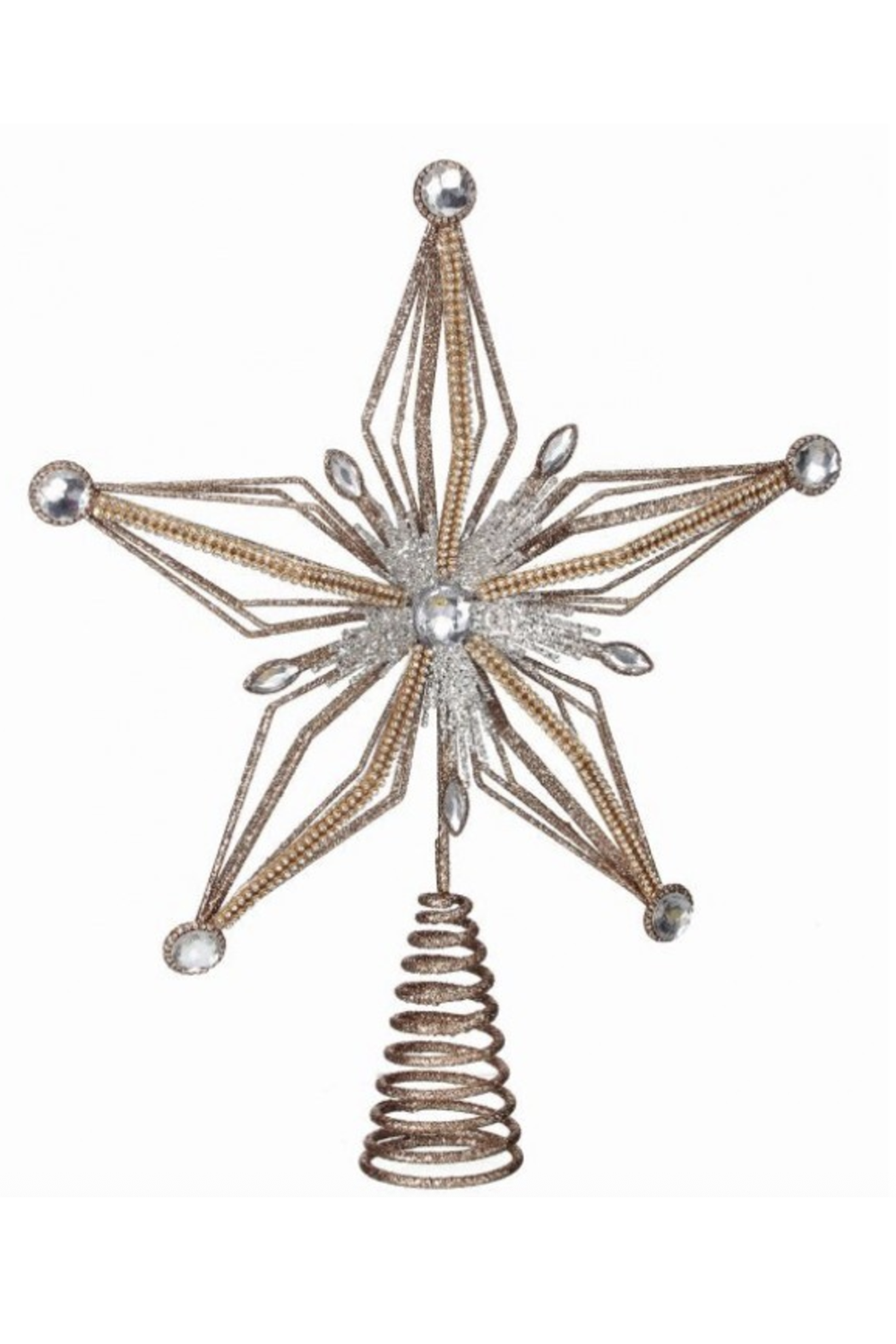 Glitter Jeweled Star Tree Topper