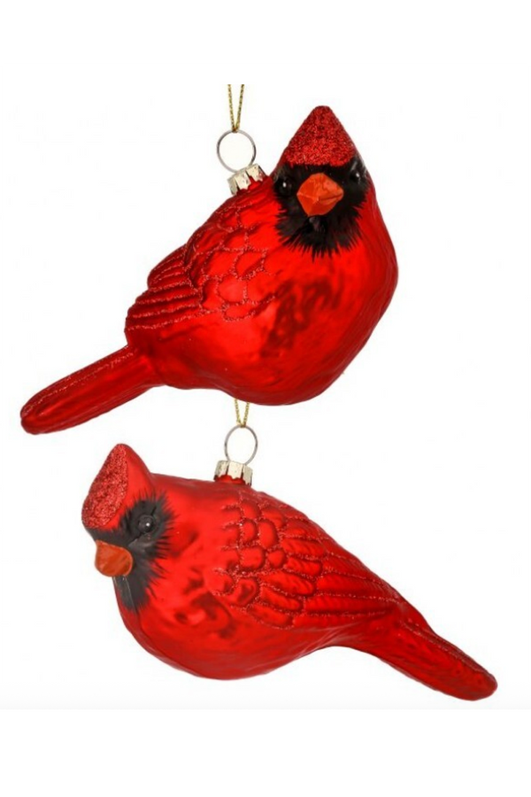 Glass Ornament - Joyful Cardinal