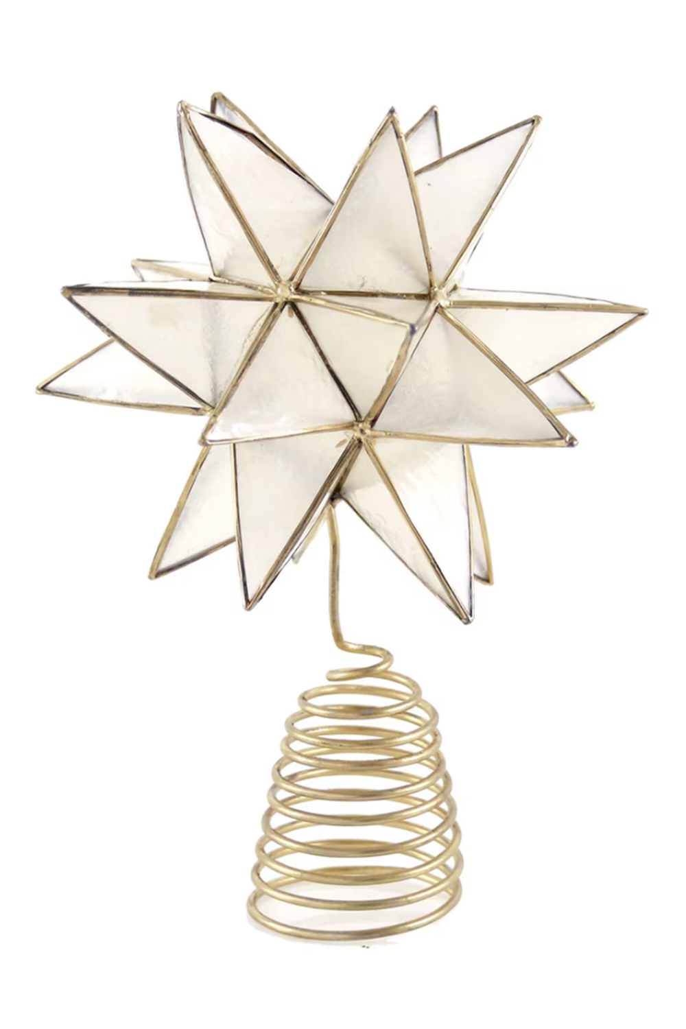Faceted Star Tree Topper - Large