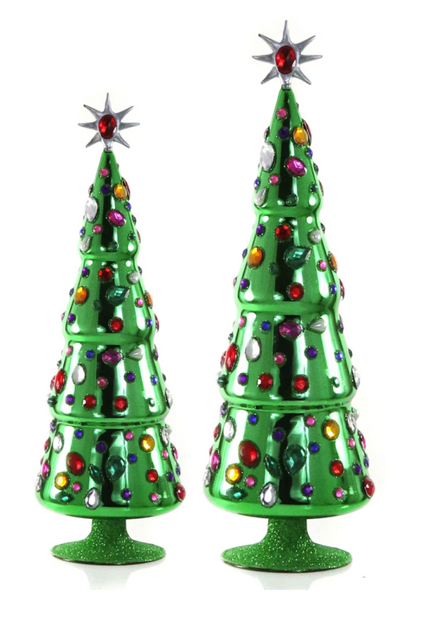 Collected Gem Glass Tree Figure - Green