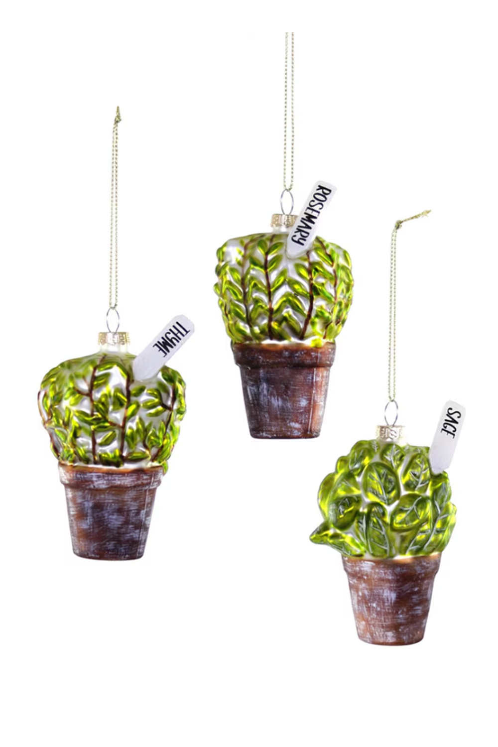 Glass Ornament - Potted Herb