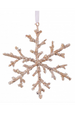 Funky Ornament - Coral Branch Snowflake