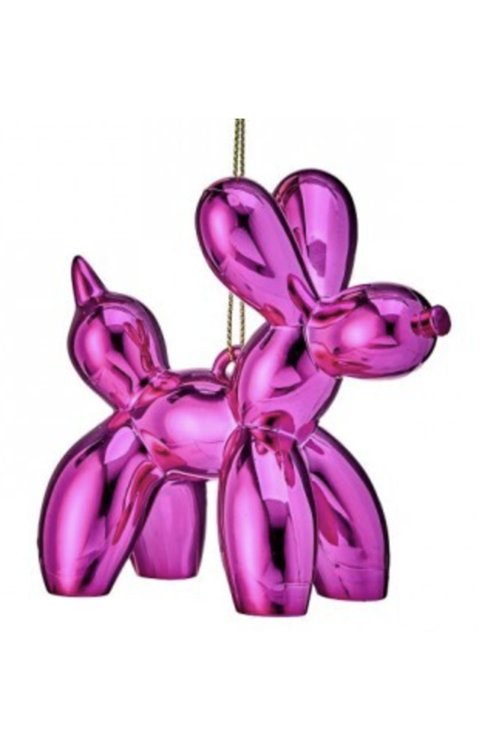 Funky Ornament - Shiny Balloon Dog Hot Pink