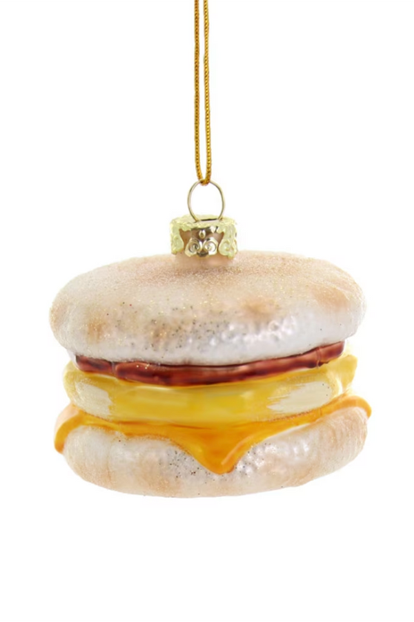 Glass Ornament - Egg Mcmuffin Sandwich