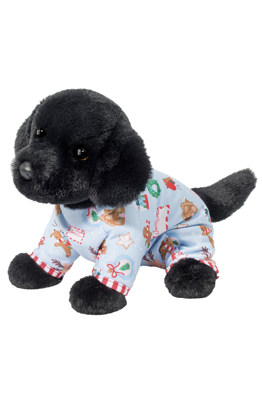 DG Toy - Black Lab with Holiday PJs Medium