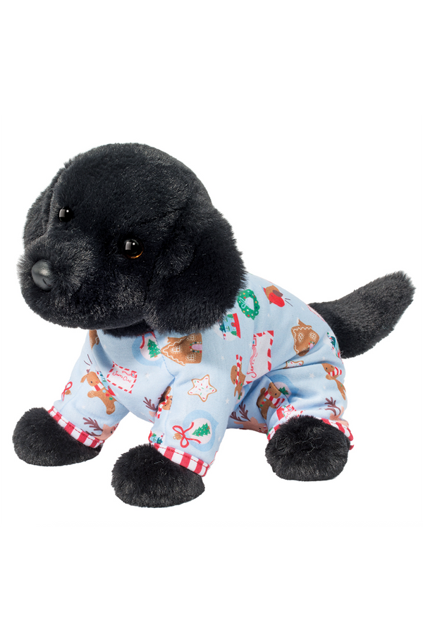 DG Toy - Black Lab with Holiday PJs Medium