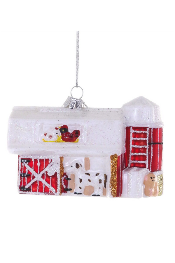 Glass Ornament - Vintage Toy Barn