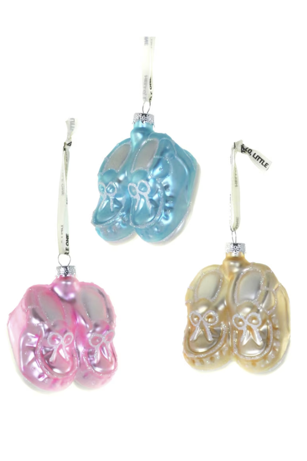 Glass Ornament - Hello Little One Baby Booties