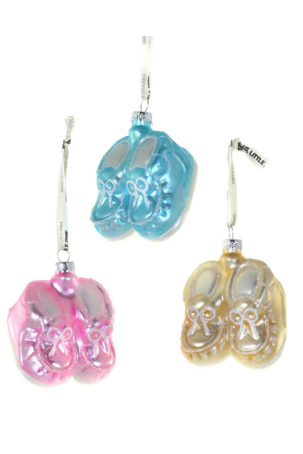 Glass Ornament - Hello Little One Baby Booties