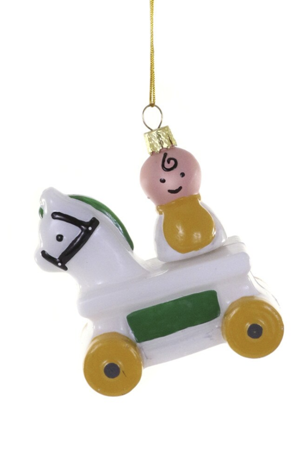Glass Ornament - Peg People Baby