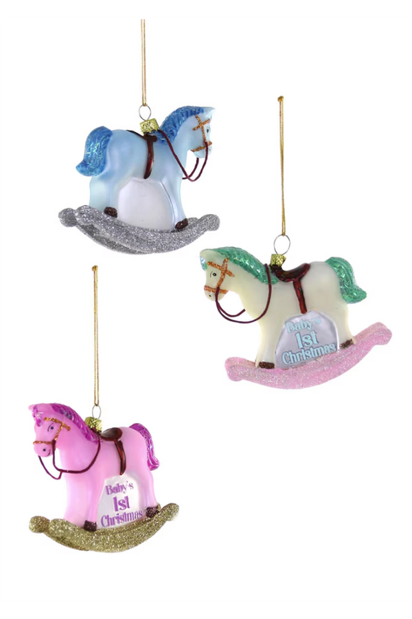 Glass Ornament - Vintage Rocking Horse