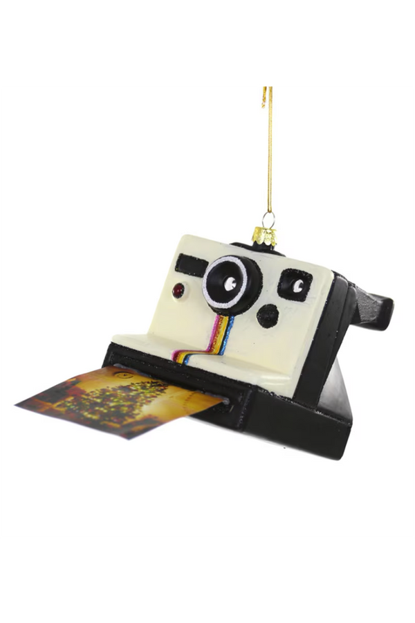 Glass Ornament - Instant Photo Camera