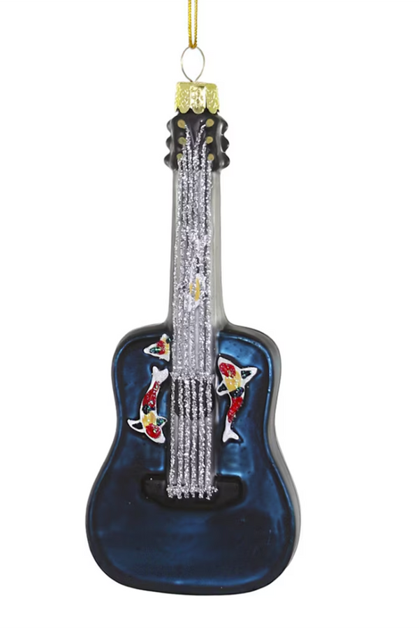 Glass Ornament - Koi Fish Guitar