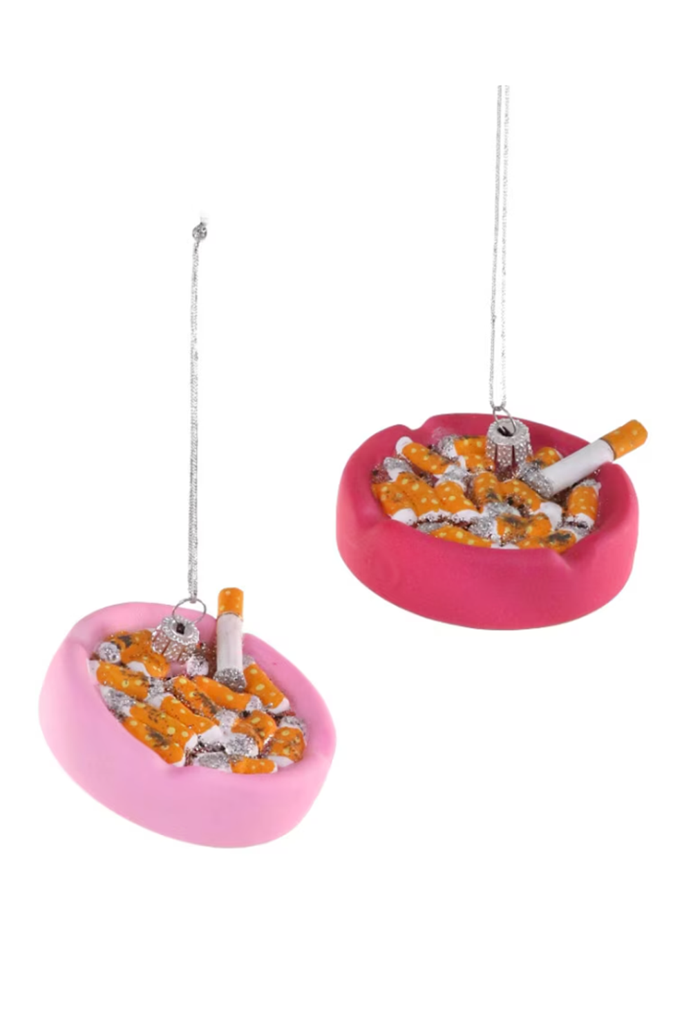 Glass Ornament - Cigarette Holder Pink