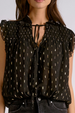 EL Holiday Sleeveless Sparkle Tank - Black & Gold