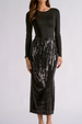 EL Shimmer Maxi Holiday Skirt - Black