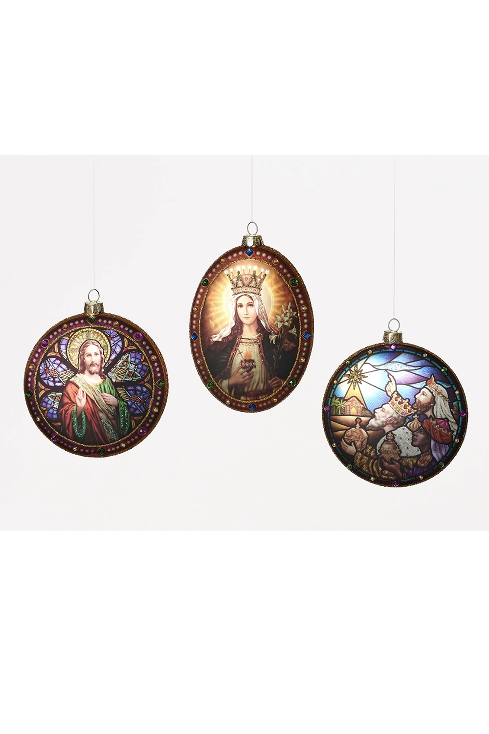 Glass Ornament - Religious Medallion