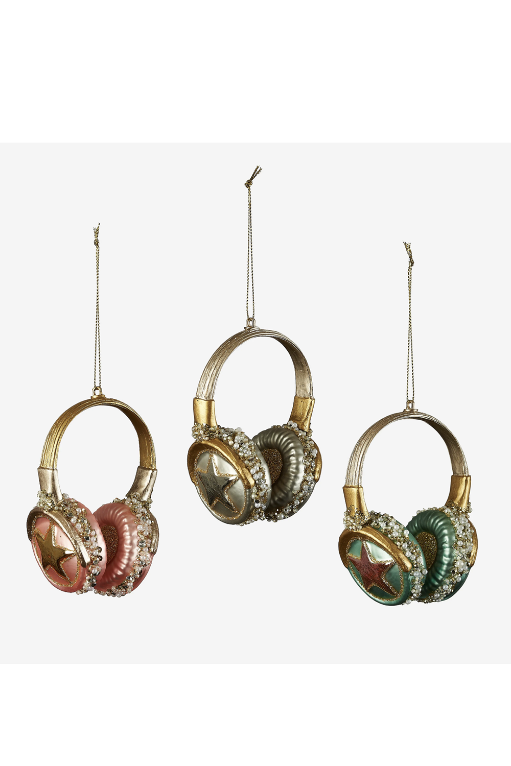 Glass Ornament - Fancy Headphones