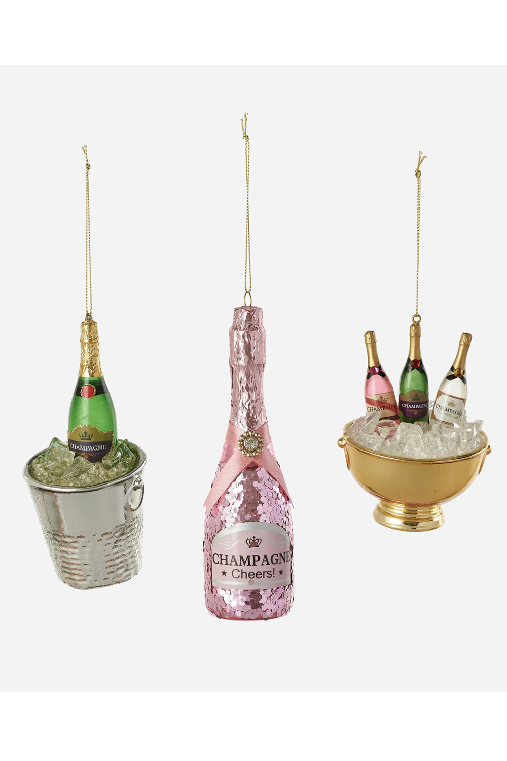 Glass Ornament - Champagne Party