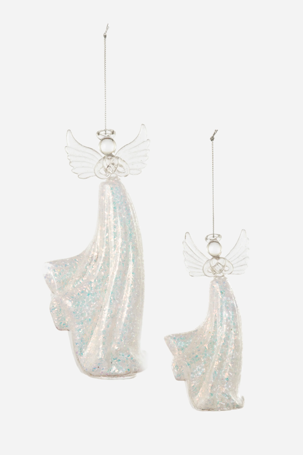 Glass Ornament - Iridescent Angel