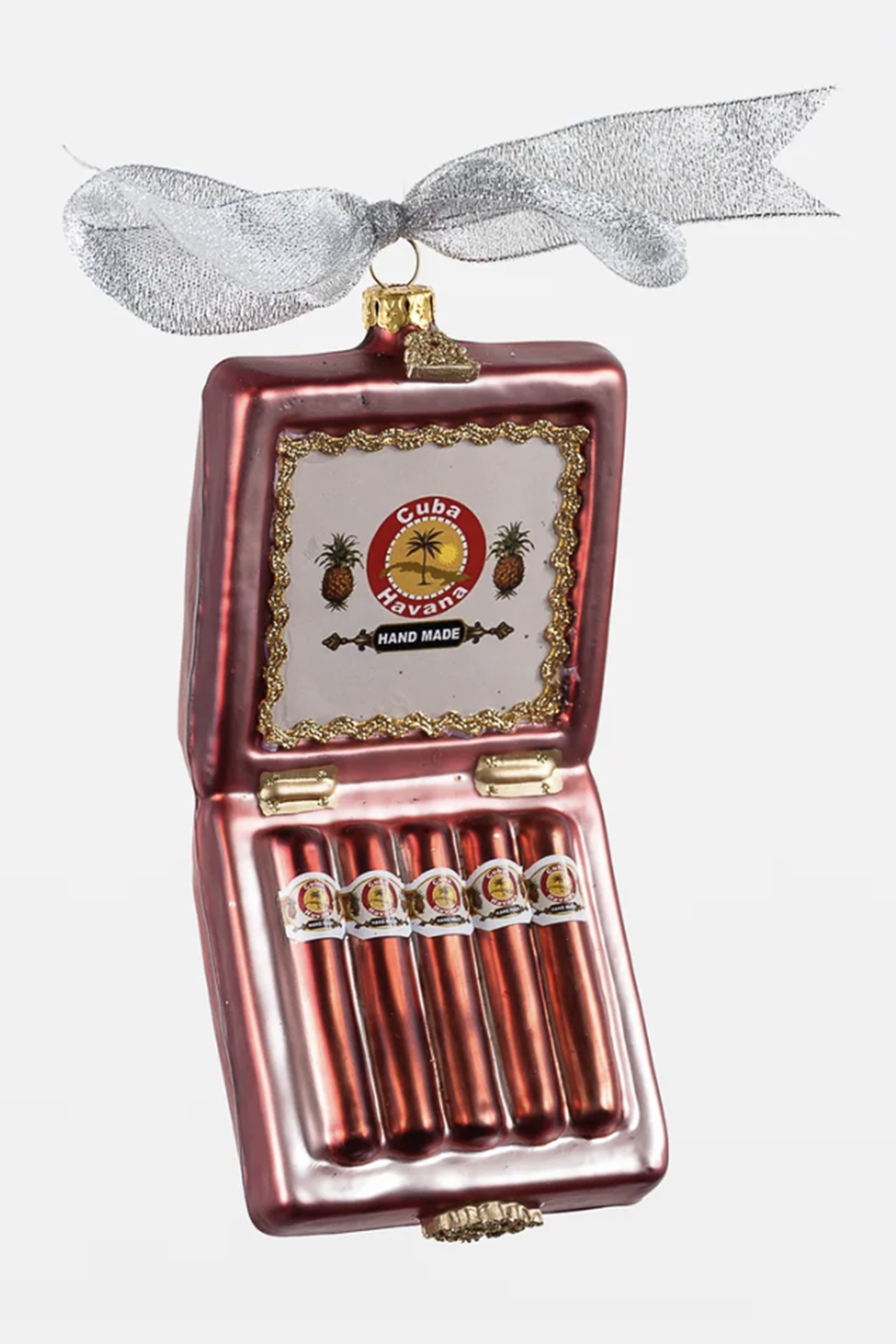 Glass Ornament - Classy Cigar Box