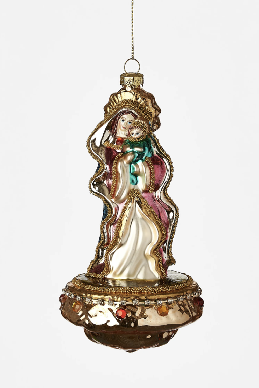 Glass Ornament - Mary and Baby