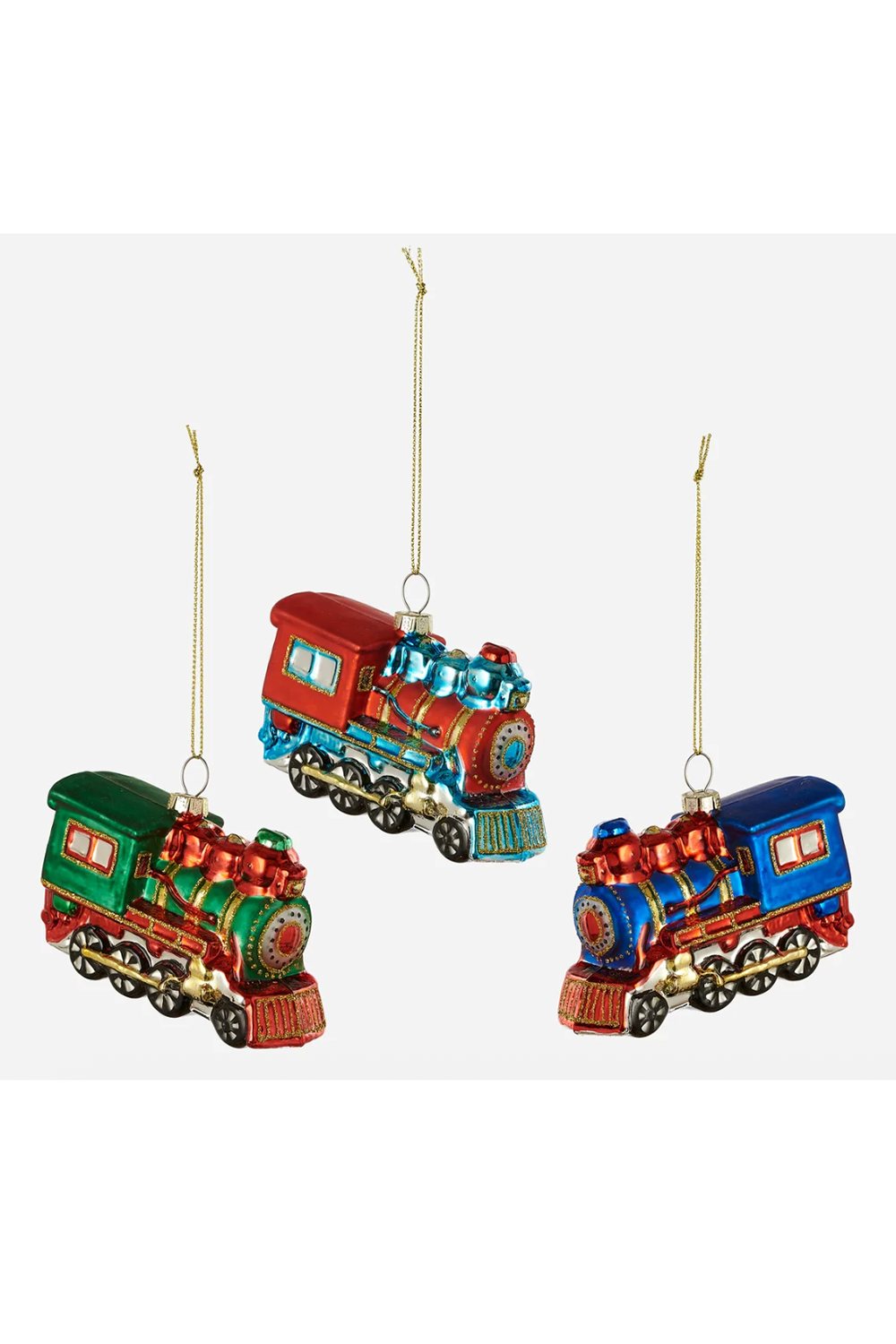 Glass Ornament - Colorful Train