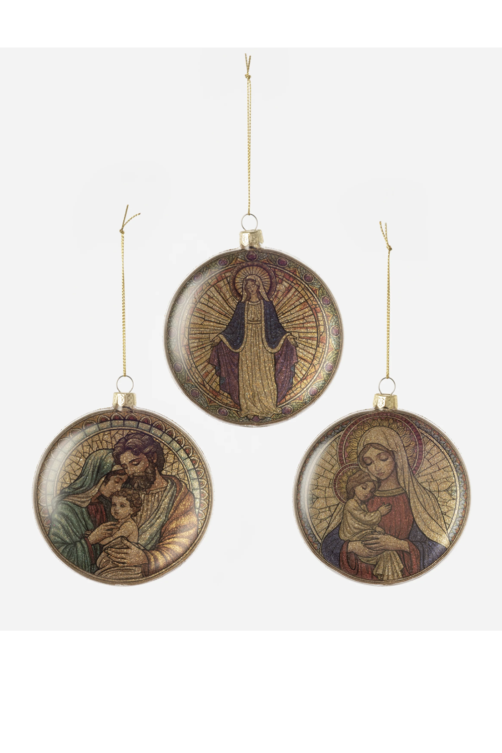 Glass Ornament - Nativity Disc