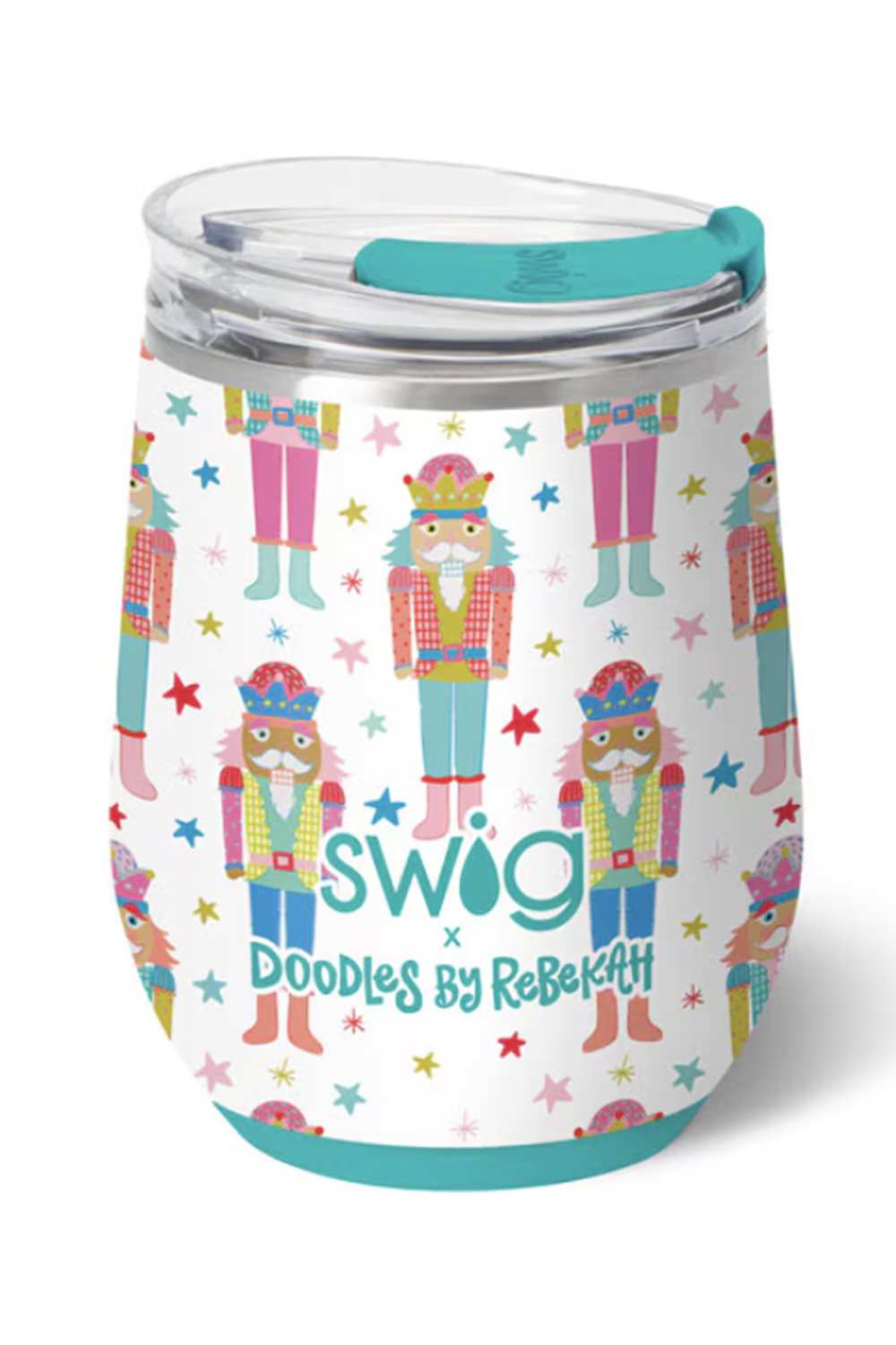 Modern Stemless Wine Tumbler - Nutty Holidays Nutcrackers