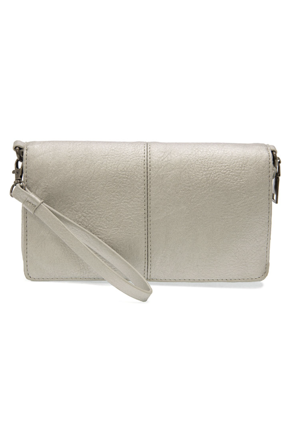 Joy Everly Organizer Flap Crossbody - Metallic Silver