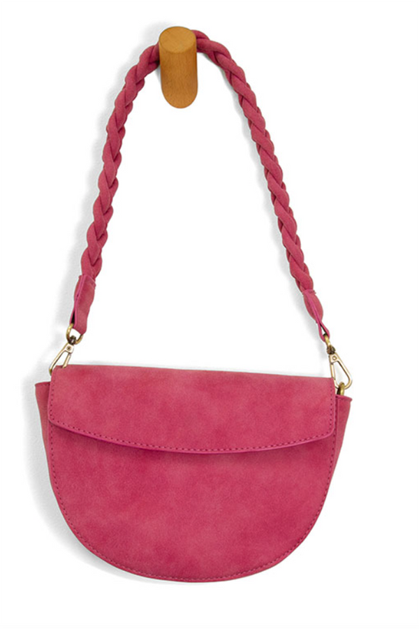 Joy Luna Crescent Crossbody - Fuchsia