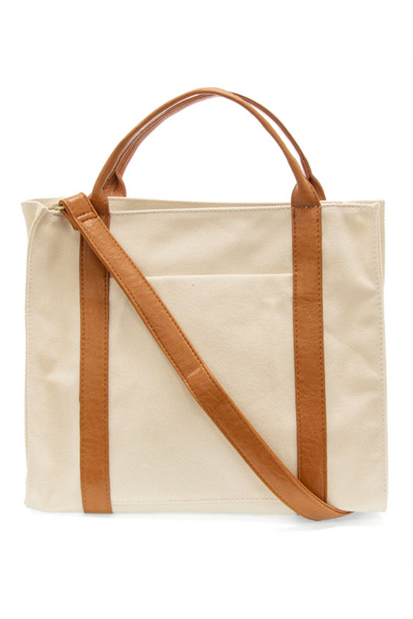 Joy Toni Large Canvas Tote - Cream