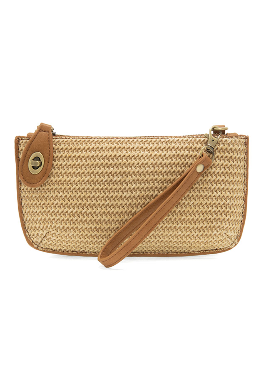 Joy Mini Crossbody Wristlet Clutch - Straw Tan Solid