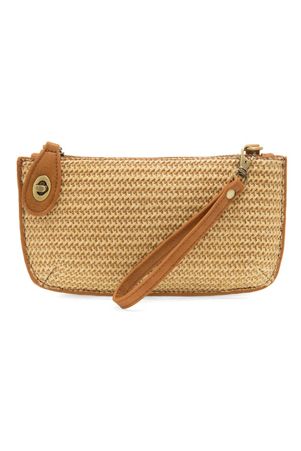 Joy Mini Crossbody Wristlet Clutch - Straw Tan Solid