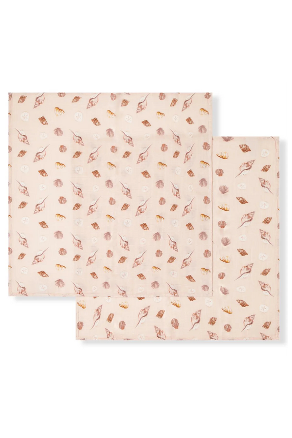 MB Bamboo Burp Cloths - Seashells