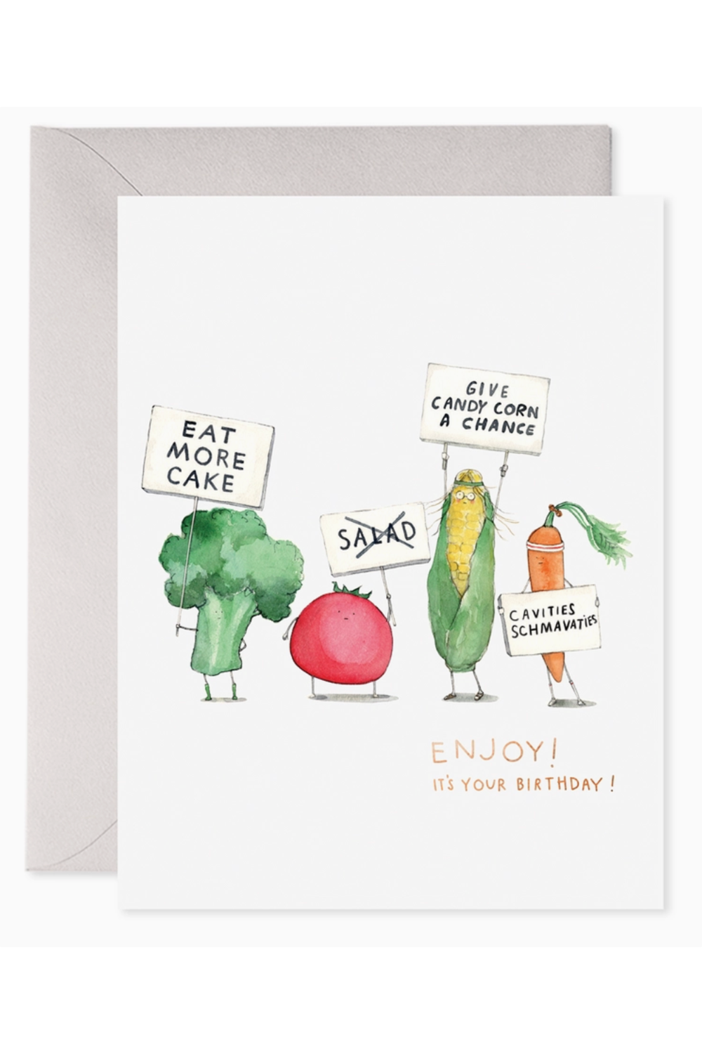 EFRAN Birthday Greeting Card - Veggie Strike