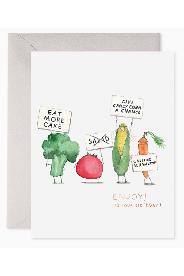 EFRAN Birthday Greeting Card - Veggie Strike