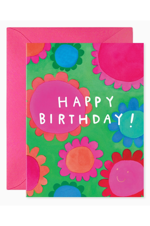 EFRAN Birthday Greeting Card - Flower Power